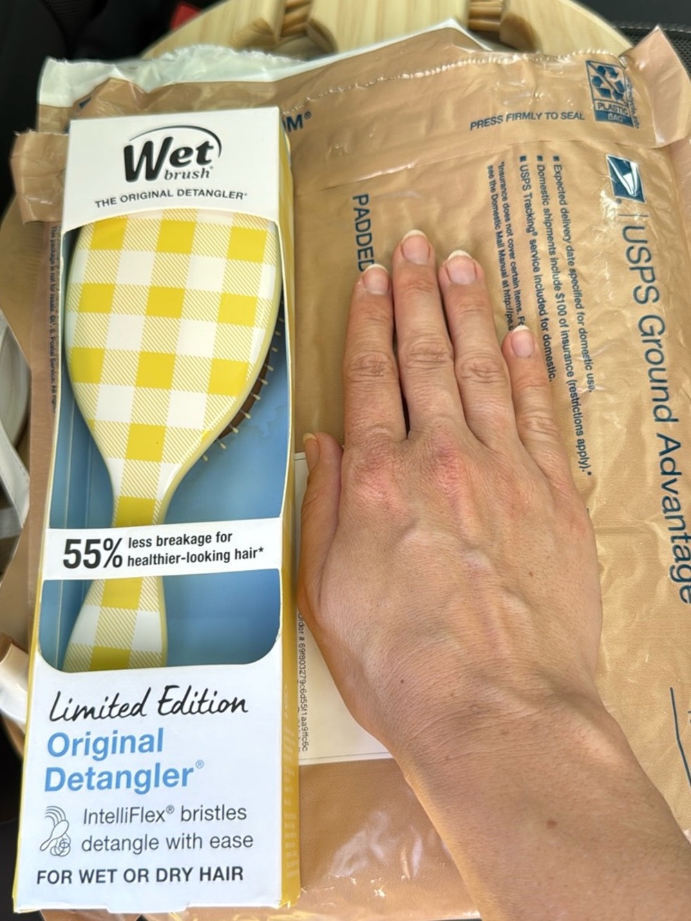 Wet Brush Limited Edition Yellow Gingham Original Detangler